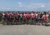 All the guys lined up at the start line